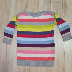 GAP Coral and Gray Knit Sweater